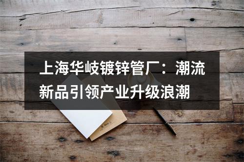 上海华岐镀锌管厂：潮流新品引领产业升级浪潮