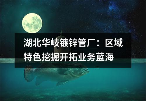 湖北华岐镀锌管厂：区域特色挖掘开拓业务蓝海